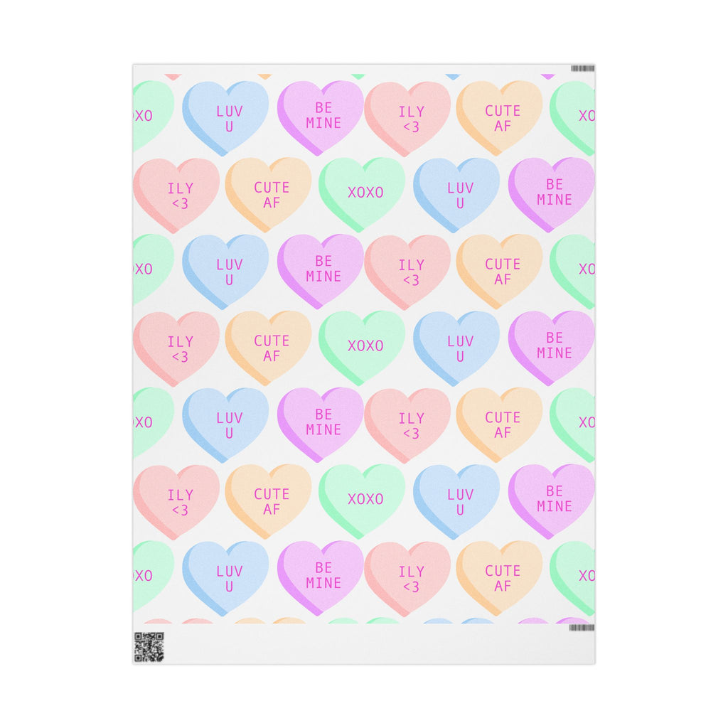 Conversation Heart Wrapping Paper — Cute AF Valentine Gift Wrap