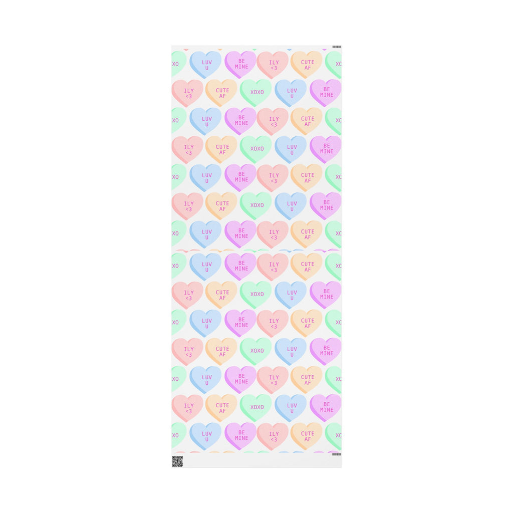 Conversation Heart Wrapping Paper — Cute AF Valentine Gift Wrap
