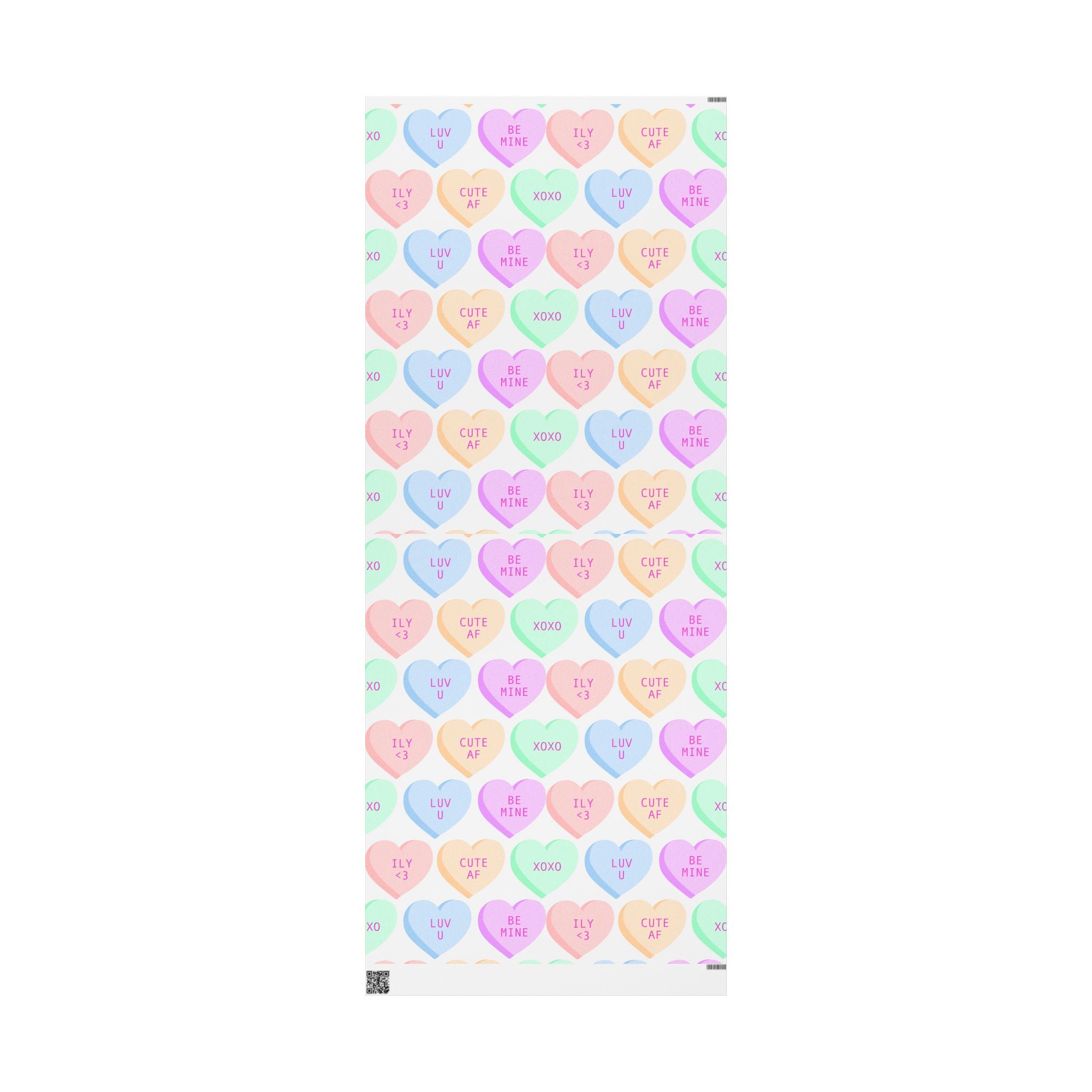 Conversation Heart Wrapping Paper — Cute AF Valentine Gift Wrap