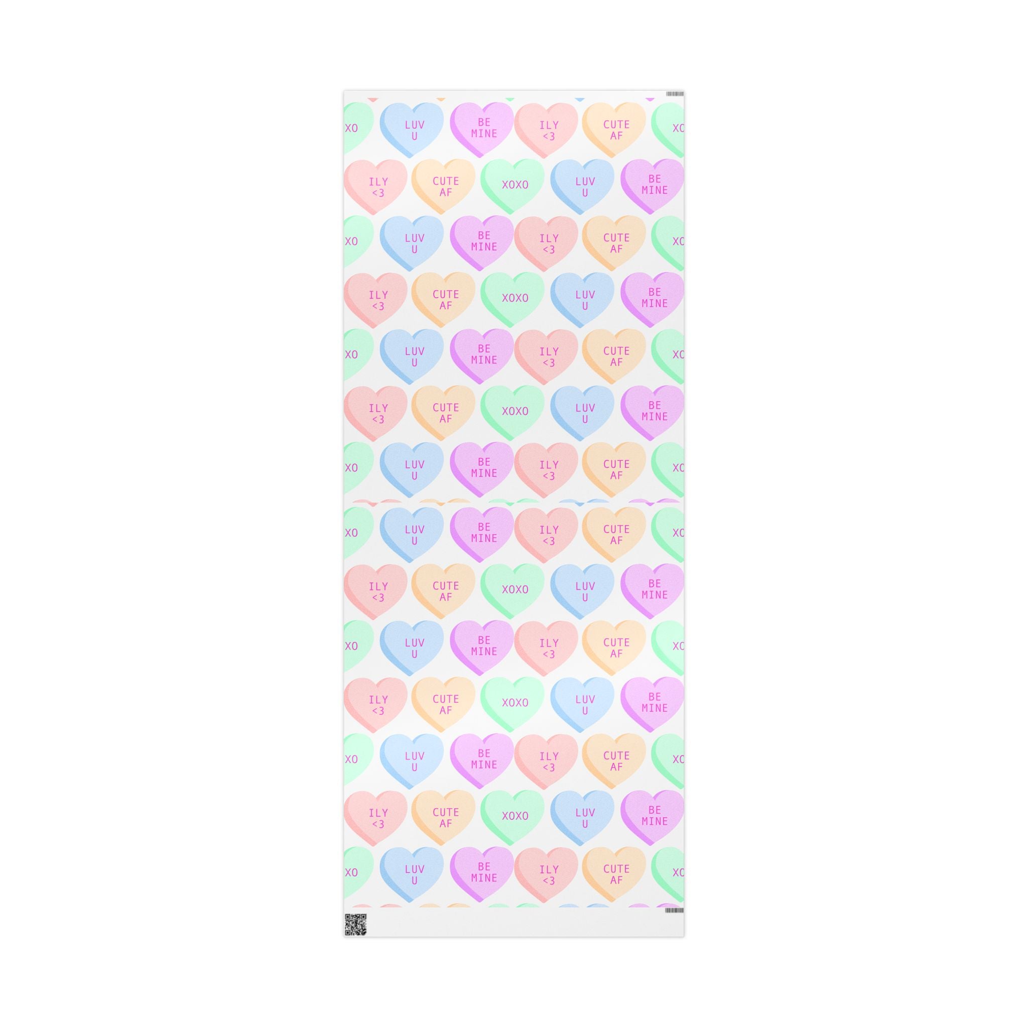 Conversation Heart Wrapping Paper — Cute AF Valentine Gift Wrap