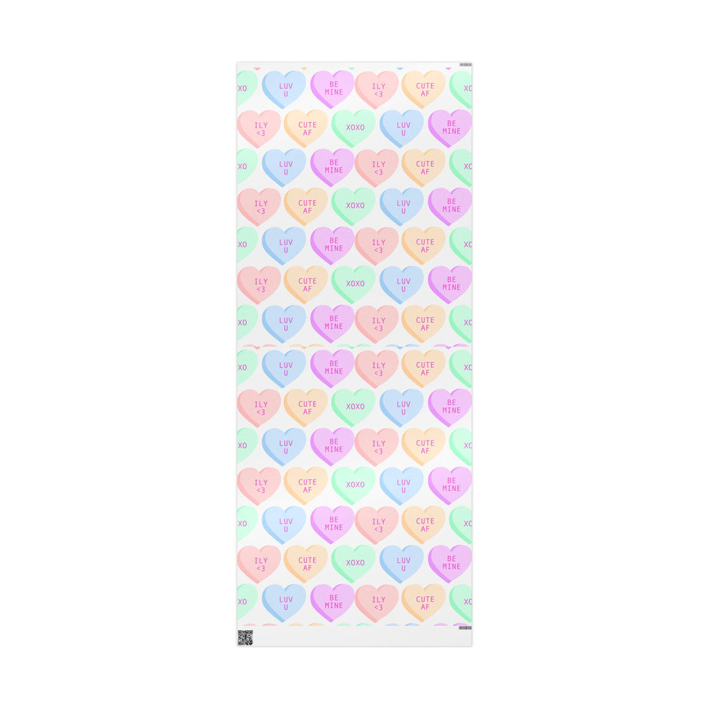 Conversation Heart Wrapping Paper — Cute AF Valentine Gift Wrap